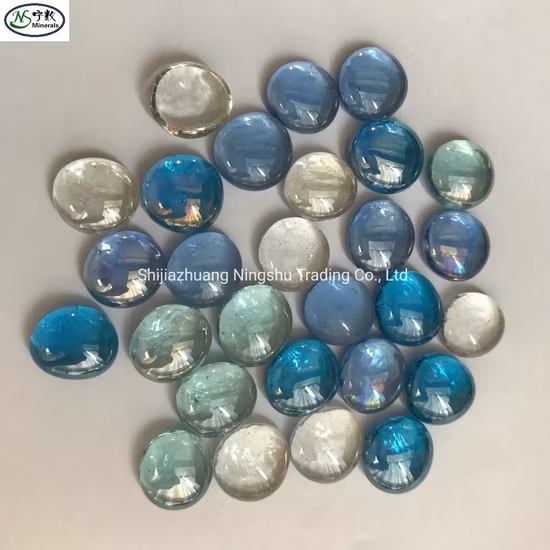 Landscape Glass Pebbles Flat Round Glass Pebbles Stone Pebbles