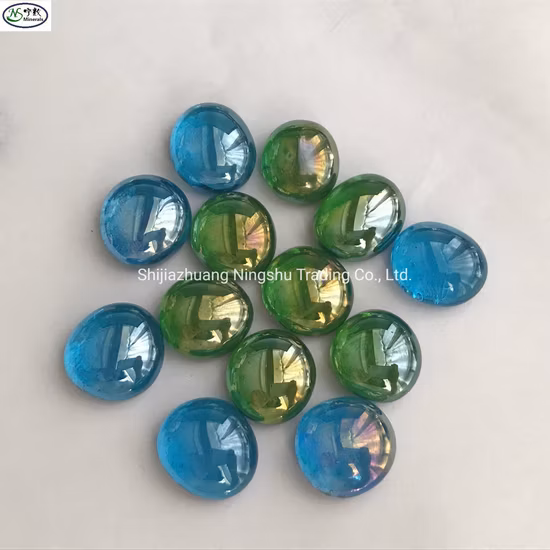 Landscape Glass Pebbles Flat Round Glass Pebbles Stone Pebbles