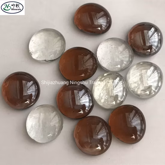 Landscape Glass Pebbles Flat Round Glass Pebbles Stone Pebbles